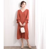 【WEB限定】ドット袖口リボンナローワンピース | VIS  | 詳細画像17 