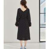 【WEB限定】ドット袖口リボンナローワンピース | VIS  | 詳細画像3 