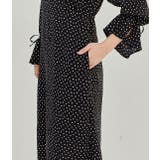 【WEB限定】ドット袖口リボンナローワンピース | VIS  | 詳細画像6 