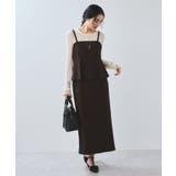 ウーリッシュ ペプラム切替キャミワンピース | VIS  | 詳細画像25 