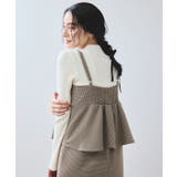 ウーリッシュ ペプラム切替キャミワンピース | VIS  | 詳細画像5 