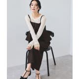 ブラウン(20) | ウーリッシュ ペプラム切替キャミワンピース | VIS 