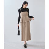 ベージュ(27) | ウーリッシュ ペプラム切替キャミワンピース | VIS 