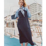 ネイビー(40) | 【POLO BCS】VIS別注フロントボタンツイルワンピース | VIS