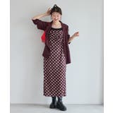 【MARY QUANT×VIS】チェックベロアドレープキャミワンピース | VIS | 詳細画像25