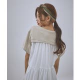 【WEB限定】異素材コンビ配色バックティアードTシャツワンピース | VIS | 詳細画像1