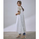 【WEB限定】異素材コンビ配色バックティアードTシャツワンピース | VIS | 詳細画像3