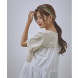 【WEB限定】異素材コンビ配色バックティアードTシャツワンピース | VIS | 詳細画像5
