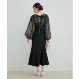 【Lady】【VIS dress】パールブラウスジャガードワンピースセット | VIS  | 詳細画像11 