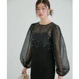 【Lady】【VIS dress】パールブラウスジャガードワンピースセット | VIS  | 詳細画像14 