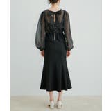 【Lady】【VIS dress】パールブラウスジャガードワンピースセット | VIS  | 詳細画像17 