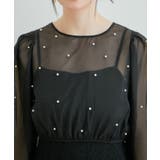 【Lady】【VIS dress】パールブラウスジャガードワンピースセット | VIS  | 詳細画像18 