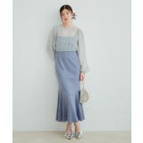 【Lady】【VIS dress】パールブラウスジャガードワンピースセット | VIS  | 詳細画像2 