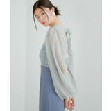 【Lady】【VIS dress】パールブラウスジャガードワンピースセット | VIS  | 詳細画像7 