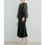 【Lady】【VIS dress】パールブラウスジャガードワンピースセット | VIS  | 詳細画像8 