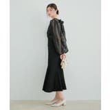 【Lady】【VIS dress】パールブラウスジャガードワンピースセット | VIS  | 詳細画像9 