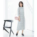【一部店舗/WEB限定】【洗える】ハイネックフリルフラワープリントワンピース | VIS | 詳細画像12
