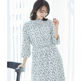 【一部店舗/WEB限定】【洗える】ハイネックフリルフラワープリントワンピース | VIS | 詳細画像13