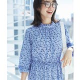 【一部店舗/WEB限定】【洗える】ハイネックフリルフラワープリントワンピース | VIS | 詳細画像2