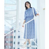 【一部店舗/WEB限定】【洗える】ハイネックフリルフラワープリントワンピース | VIS | 詳細画像3