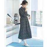 【一部店舗/WEB限定】【洗える】ハイネックフリルフラワープリントワンピース | VIS | 詳細画像6