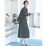 【一部店舗/WEB限定】【洗える】ハイネックフリルフラワープリントワンピース | VIS | 詳細画像7
