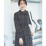 【一部店舗/WEB限定】【洗える】ハイネックフリルフラワープリントワンピース | VIS | 詳細画像8