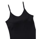 ブラック(01) | 【洗える】カップ付きバックオープンキャミソール | VIS 
