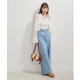 【洗える】パターンメッシュフリルキャミソール | VIS | 詳細画像6