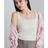 オフホワイト(15) | 【洗える】タイニーストラップラメタンクトップ | VIS 