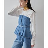 【洗える】デニムフレアベアトップ | VIS | 詳細画像11