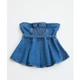 【洗える】デニムフレアベアトップ | VIS | 詳細画像13