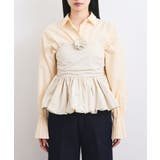 コサージュ付きバルーンナイロンビスチェ | VIS  | 詳細画像12 