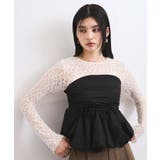 コサージュ付きバルーンナイロンビスチェ | VIS  | 詳細画像3 