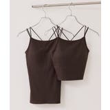 ブラウン(20) | カップ付きアメスリキャミソール/着丈が選べる | VIS 