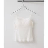 オフホワイト(15) | カップ付きレーステレコキャミソール | VIS 
