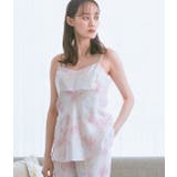 ピンク系(65) | 【コラーゲン加工】【ViSage】リサイクルサテンタイダイ柄キャミソール | VIS