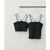 【ViVi12月号掲載】【選べる着丈】カップ付きロゴ刺繍キャミソール【洗える】 | VIS | 詳細画像31