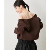 【ViVi12月号掲載】【選べる着丈】カップ付きロゴ刺繍キャミソール【洗える】 | VIS | 詳細画像6