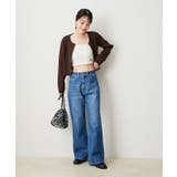 【ViVi12月号掲載】【選べる着丈】カップ付きロゴ刺繍キャミソール【洗える】 | VIS | 詳細画像7