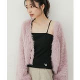 ブラック(01) | 【ViVi12月号掲載】【選べる着丈】カップ付きロゴ刺繍キャミソール【洗える】 | VIS