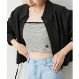 ホワイト系(11) | 【ViVi12月号掲載】【選べる着丈】カップ付きロゴ刺繍キャミソール【洗える】 | VIS