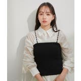 ブラック(01) | シャーリングキャミビスチェ | VIS 