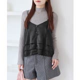 ブラック(01) | 【WEB限定】サテンフリルビスチェ/2WAY | VIS 