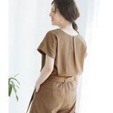 【セットアップ対応】【EASY CARE】麻調タックブラウス | VIS  | 詳細画像13 