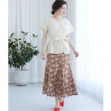 【セットアップ対応】【EASY CARE】麻調タックブラウス | VIS  | 詳細画像16 