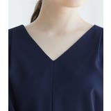 【セットアップ対応】【EASY CARE】麻調タックブラウス | VIS  | 詳細画像4 