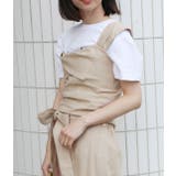 【セットアップ対応】麻混ワンショルダーねじれビスチェ | VIS  | 詳細画像9 