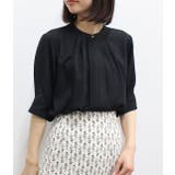 ブラック(01) | 【2WAY】フロントタックブラウス | VIS 