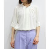 ホワイト(10) | 【2WAY】フロントタックブラウス | VIS 